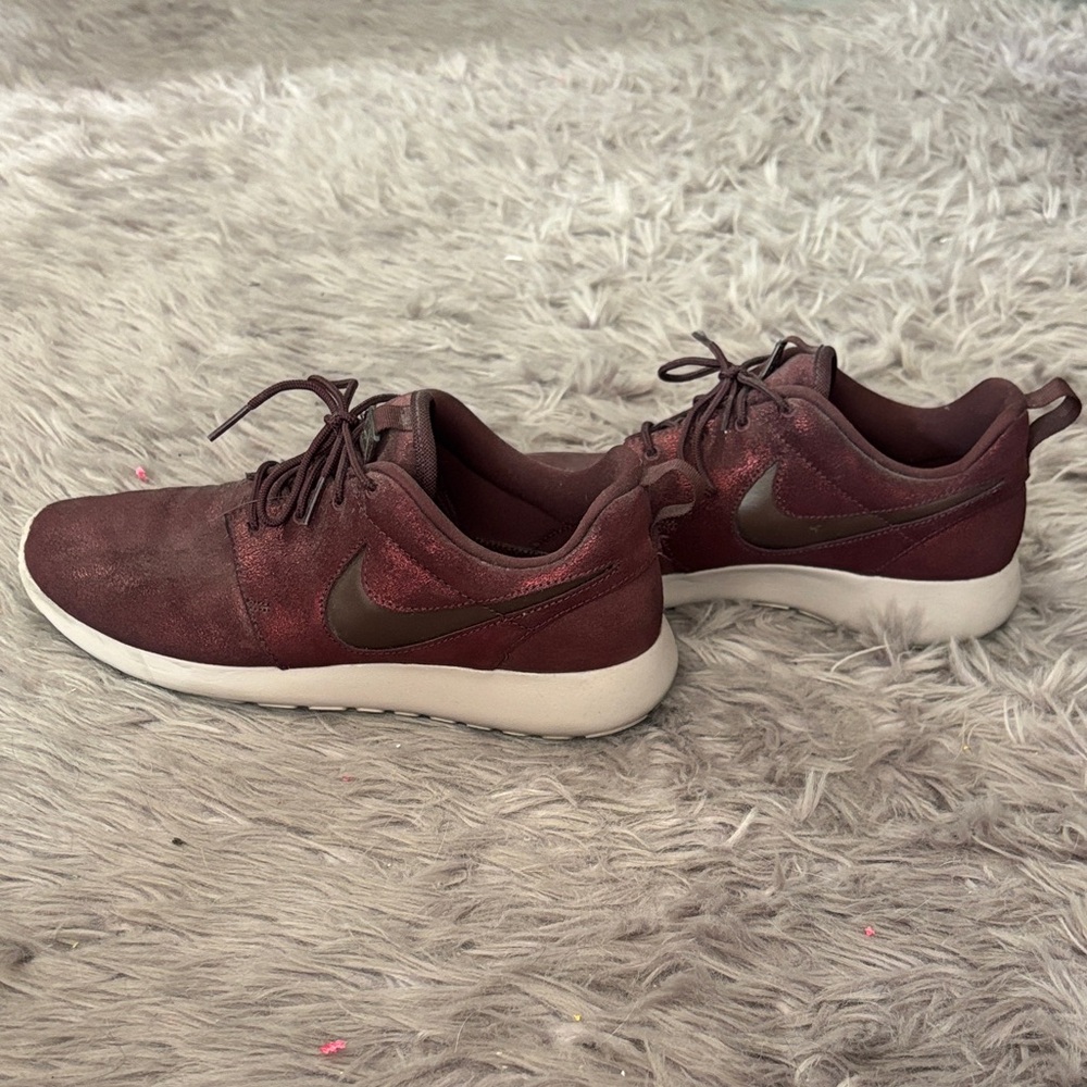 Women’s Burgundy Metallic Nike Sneakers